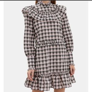 Ganni a line high neck dress